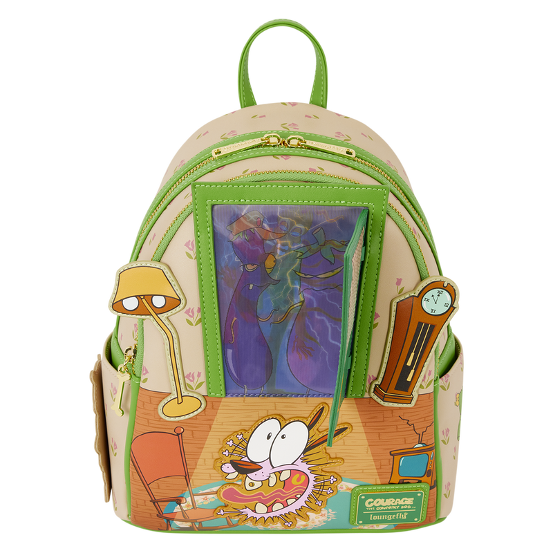 Courage the Cowardly Dog Lenticular Mini Backpack Loungefly Cartoon Network