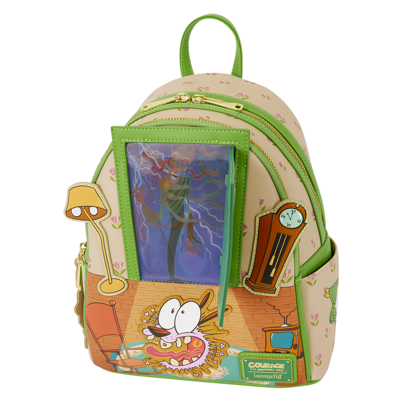 Courage the Cowardly Dog Lenticular Mini Backpack Loungefly Cartoon Network