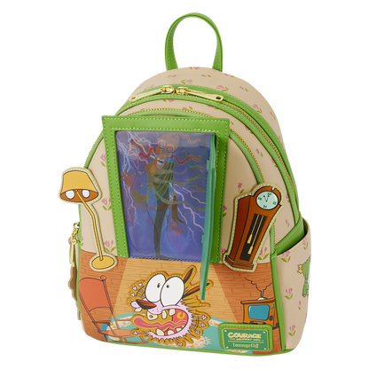 Courage the Cowardly Dog Lenticular Mini Backpack Loungefly Cartoon Network