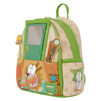 Courage the Cowardly Dog Lenticular Mini Backpack Loungefly Cartoon Network