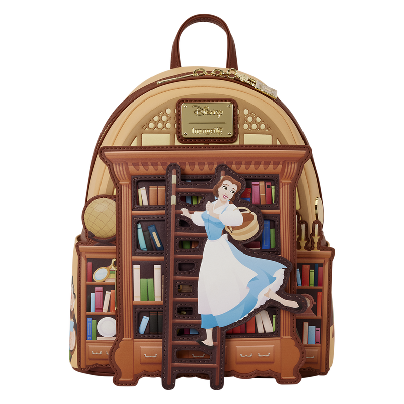 Loungefly Disney Beauty and the Beast Belle Book Shop D23 Exclusive Mini Backpack