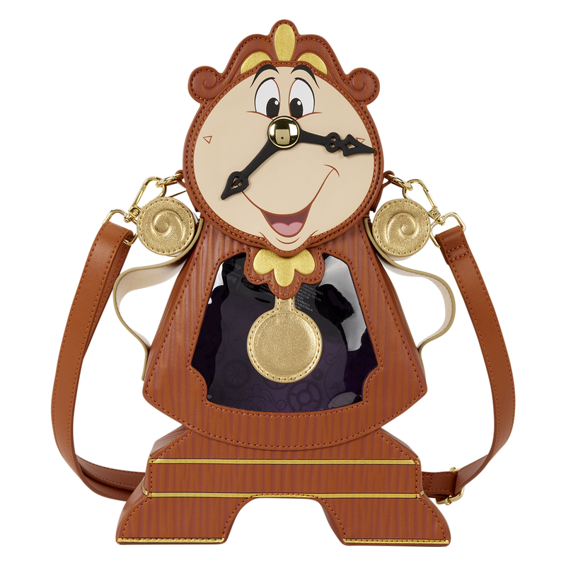 D23 Edition Beauty and the Beast Cogsworth Figural Crossbody Bag Loungefly