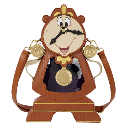 D23 Edition Beauty and the Beast Cogsworth Figural Crossbody Bag Loungefly