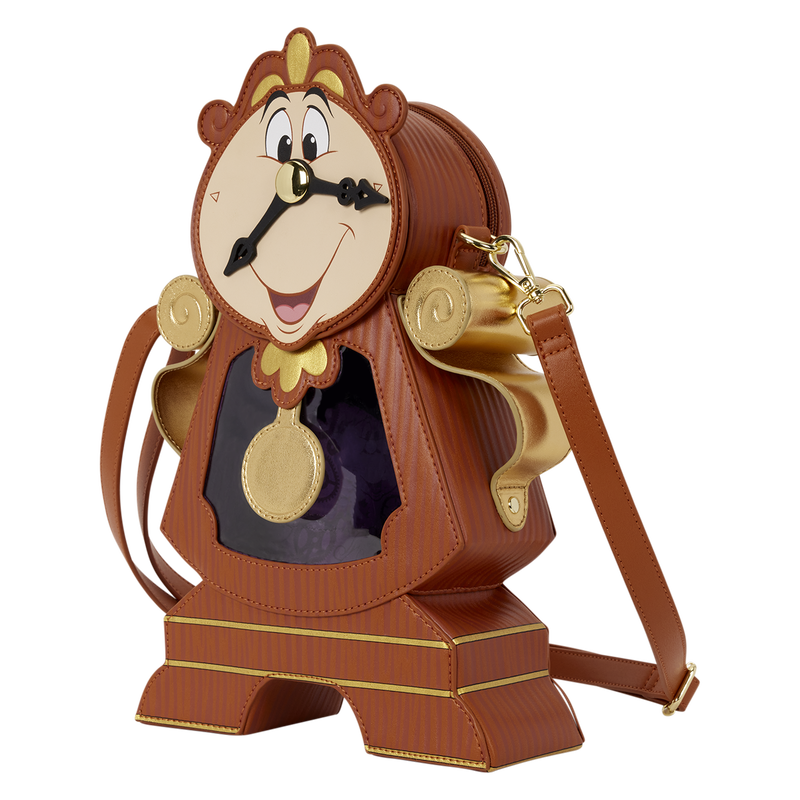 D23 Edition Beauty and the Beast Cogsworth Figural Crossbody Bag Loungefly