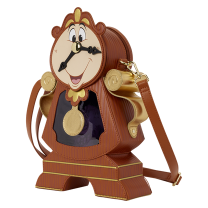 D23 Edition Beauty and the Beast Cogsworth Figural Crossbody Bag Loungefly