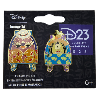 D23 Edition Lilo & Stitch Jumba and Pleakley 2-Pack Pin Set Loungefly