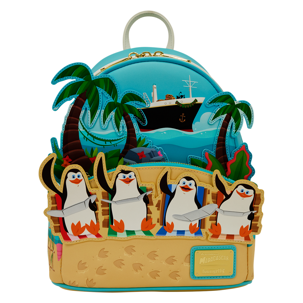 DreamWorks Madagascar Penguins Beach UV Reactive Mini Backpack