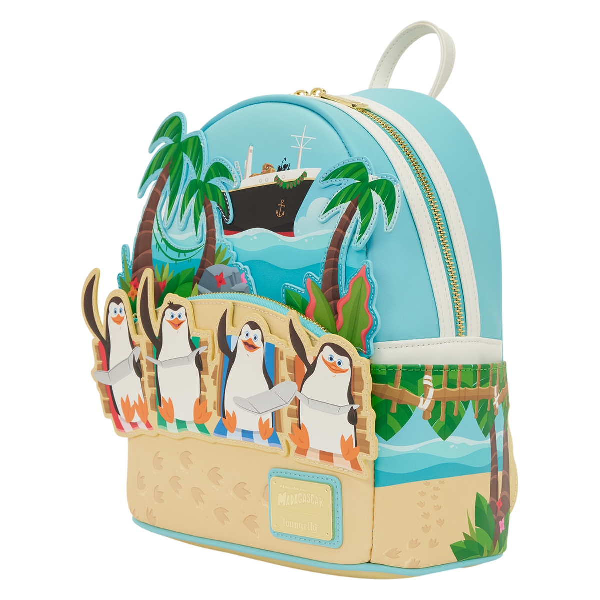 DreamWorks Madagascar Penguins Beach UV Reactive Mini Backpack
