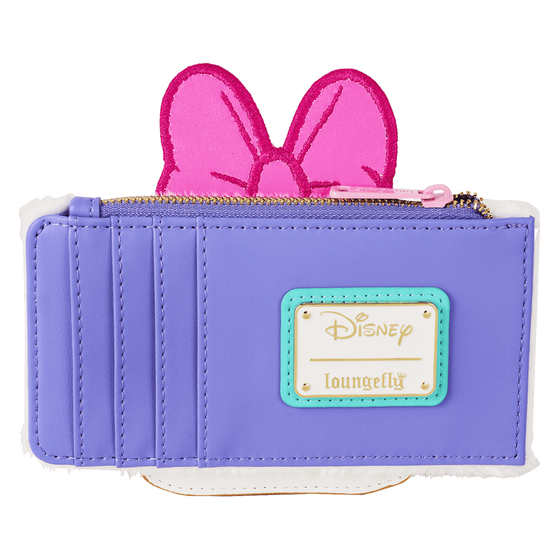 Purple wallet with pink bunny ears featuring a Disney Loungefly label on a white background