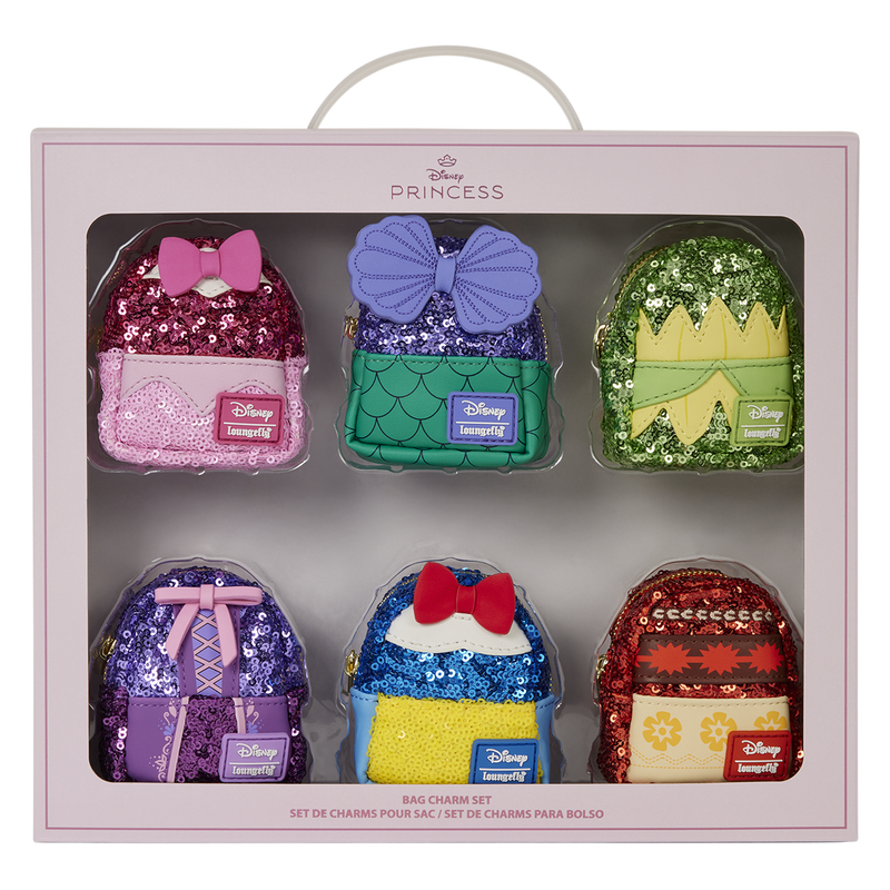 Princess Sequin Cosplay Mini Backpack Keychain Charm Set 1 Exclusive