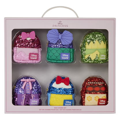 Princess Sequin Cosplay Mini Backpack Keychain Charm Set 1 Exclusive