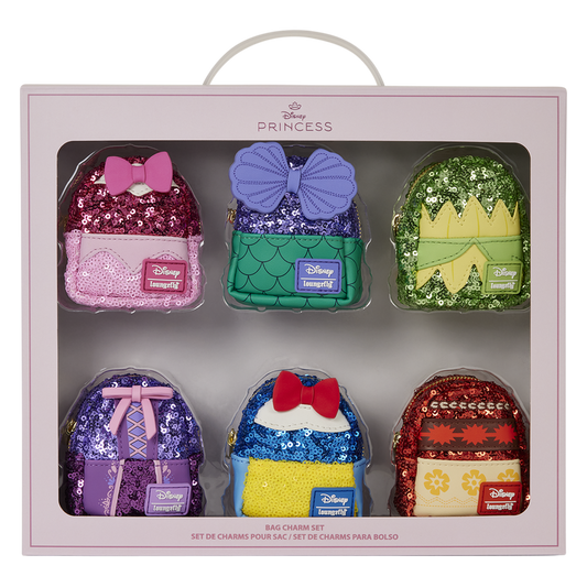 Princess Sequin Cosplay Mini Backpack Keychain Charm Set 1 Exclusive