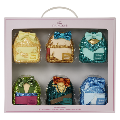 Princess Sequin Cosplay Mystery Mini Backpack Keychain Charm Set 2 Exclusive