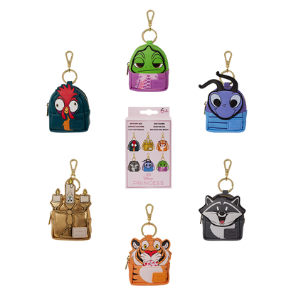 Loungefly Disney Princess Sidekicks Cosplay Mystery Mini Backpack Keychain Charm