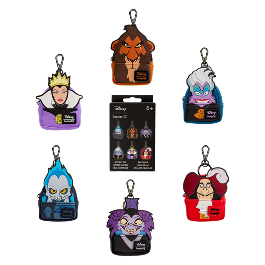 Villains Cosplay Mystery Mini Backpack Keychain Charm Loungefly Disney