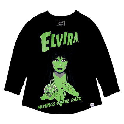 Elvira, Mistress of the Dark Glow Unisex Raglan Tee