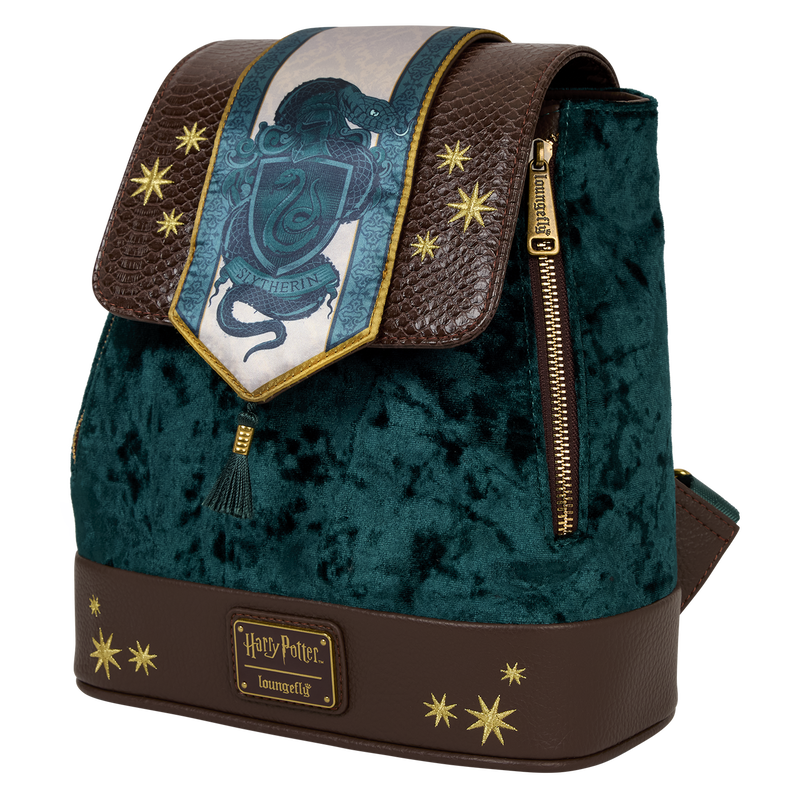 Exclusive Harry Potter Slytherin Banner Velvet Mini Backpack