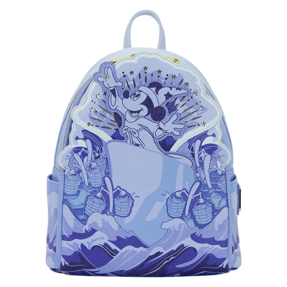 Backpack with a cartoon character design on a white background