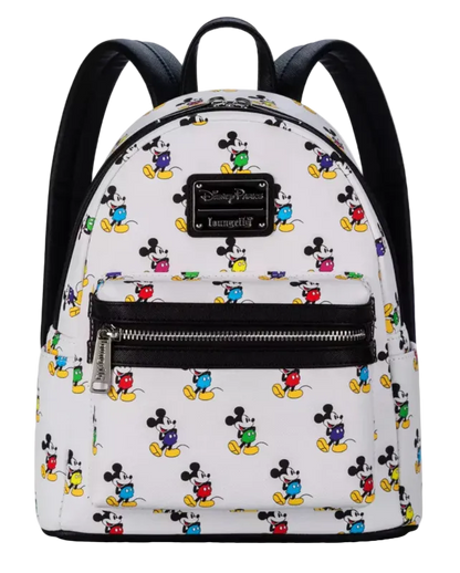 Backpack with Mickey Mouse pattern on a white background