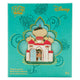 Disney Aladdin pin packaging with a green background and decorative elements.