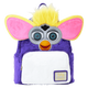 Plush backpack with a cartoon character design on a white background