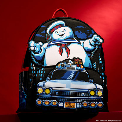 Ghostbusters Stay Puft & Ecto-1 Light-Up Mini Backpack Loungefly