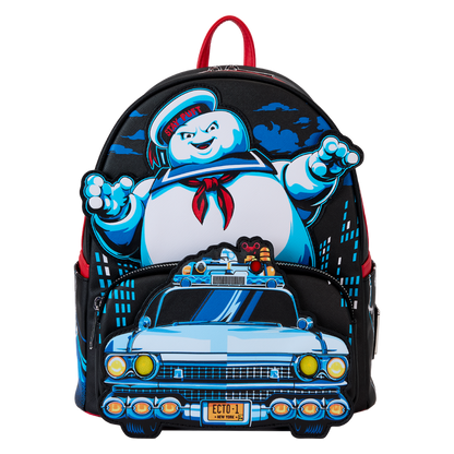 Ghostbusters Stay Puft & Ecto-1 Light-Up Mini Backpack Loungefly