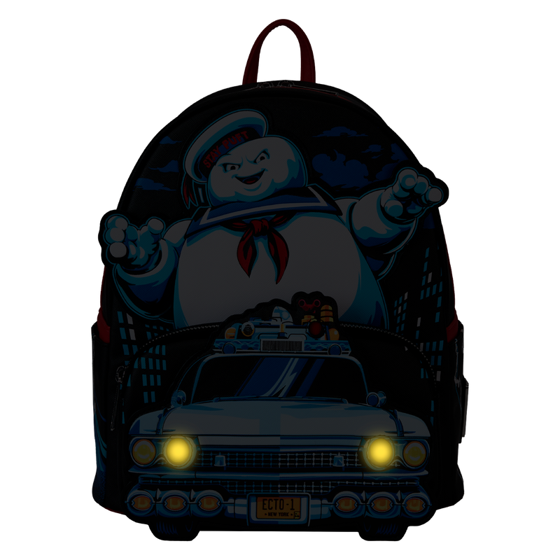 Ghostbusters Stay Puft & Ecto-1 Light-Up Mini Backpack Loungefly
