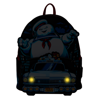 Ghostbusters Stay Puft & Ecto-1 Light-Up Mini Backpack Loungefly