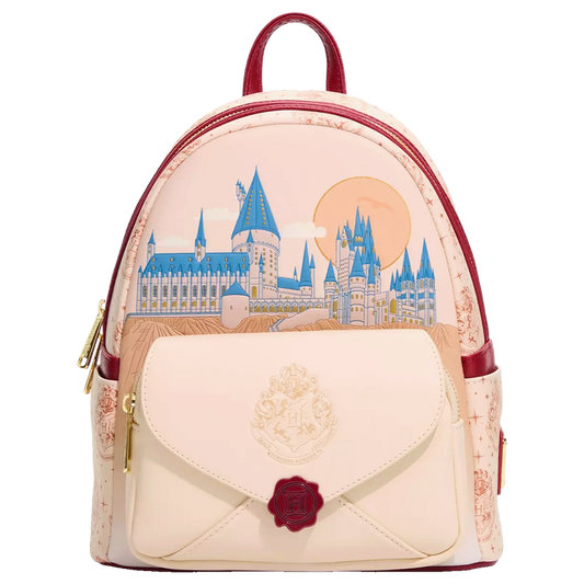 Harry Potter Hogwarts Castle Letter Pocket Mini Backpack Loungefly