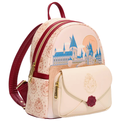 Harry Potter Hogwarts Castle Letter Pocket Mini Backpack Loungefly