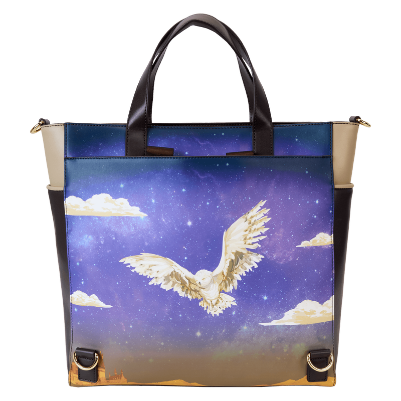 Harry Potter Hogwarts Starry Sky Convertible Backpack & Tote Crossbody Bag