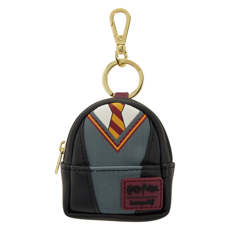 Keychain pouch with Gryffindor house colors on a white background