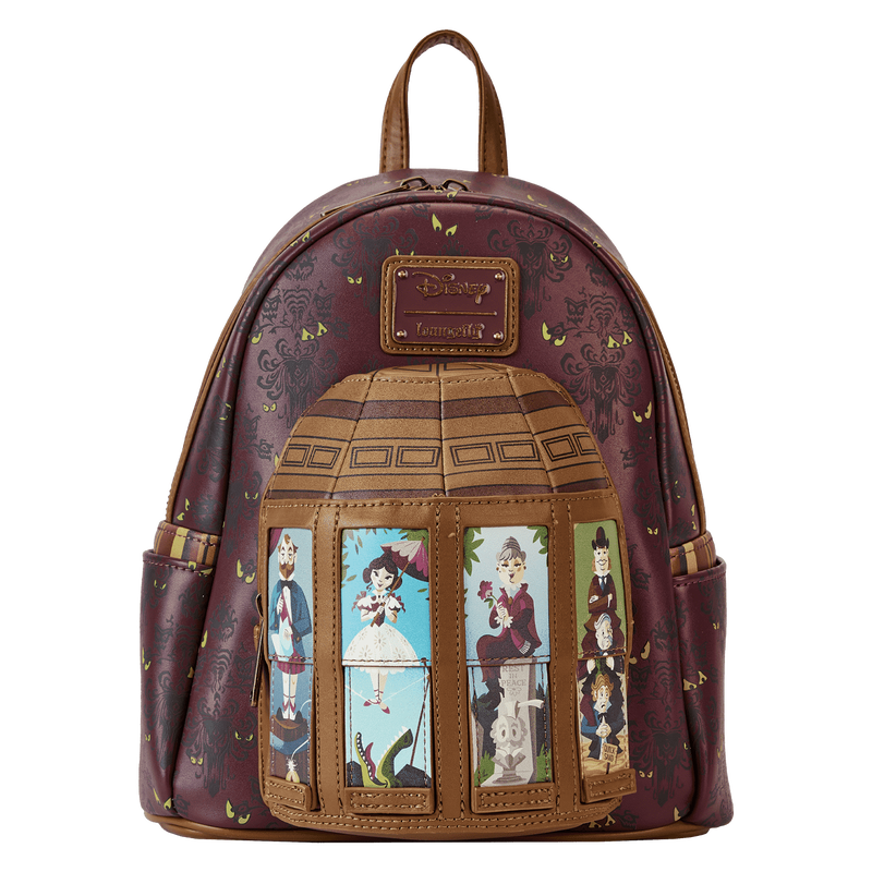 Backpack with character illustrations on a white background