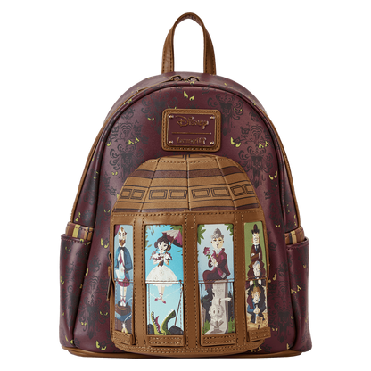 Backpack with character illustrations on a white background