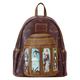 Backpack with character illustrations on a white background