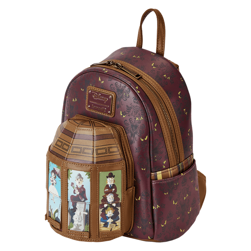 Backpack with character illustrations on a white background