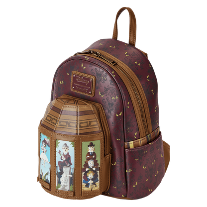 Backpack with character illustrations on a white background