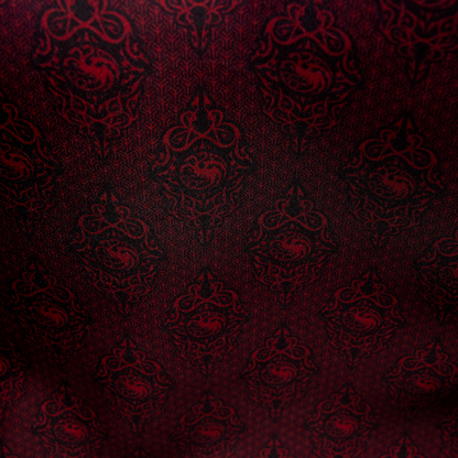 Dark red fabric texture with intricate patterns