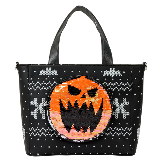 The Nightmare Before Christmas Jack Skellington Reversible Sequin Tote Crossbody Bag with Coin Bag - alternate view 2
