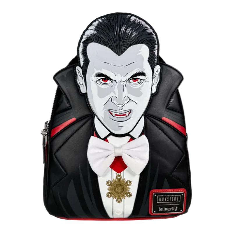 Bag with a design of a character in a suit and bow tie on a white background
