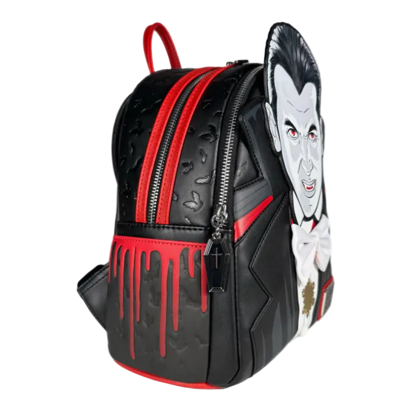Backpack with Dracula design on a white background