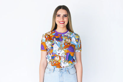 CakeWorthy Disney Beauty and the Beast All Over Print T-Shirt