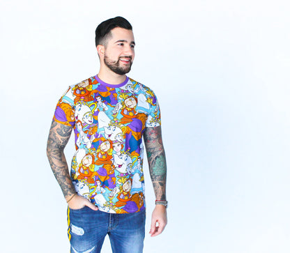 CakeWorthy Disney Beauty and the Beast All Over Print T-Shirt