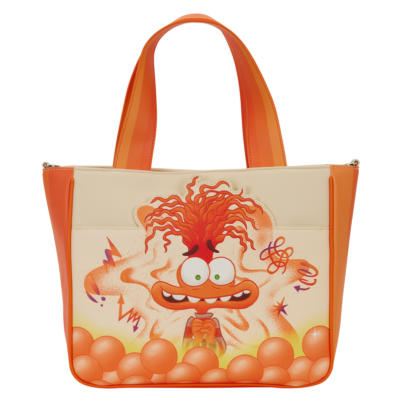 Inside Out 2 Anxiety Glow Tote Crossbody Bag with Coin Bag