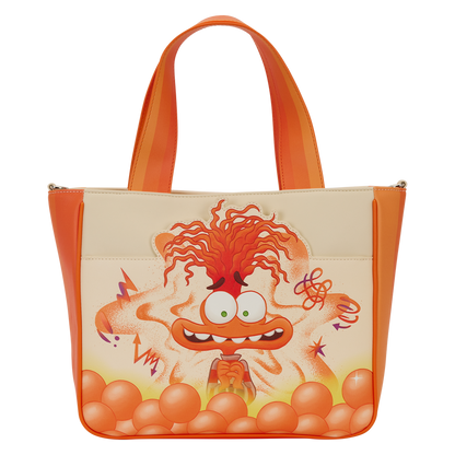Inside Out 2 Anxiety Glow Tote Crossbody Bag with Coin Bag
