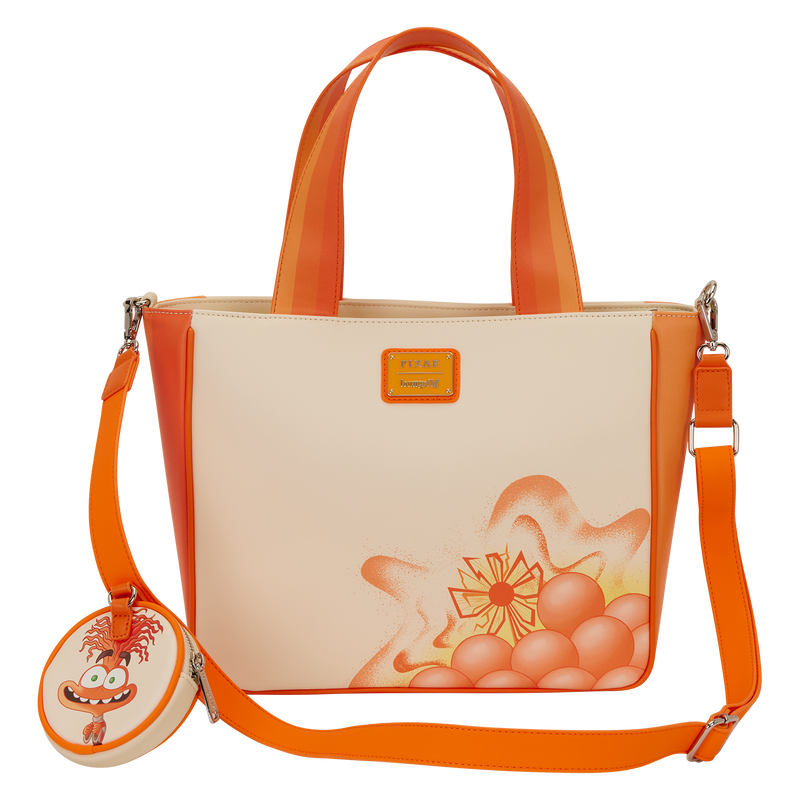 Inside Out 2 Anxiety Glow Tote Crossbody Bag with Coin Bag