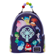 Backpack with colorful character design on a white background
