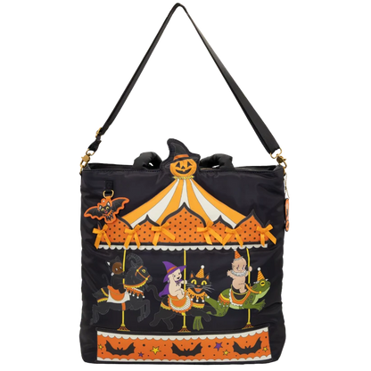 Kewpie Creepy Carousel Oversized Padded Satin Tote Bag Whatever! Makes You Happy