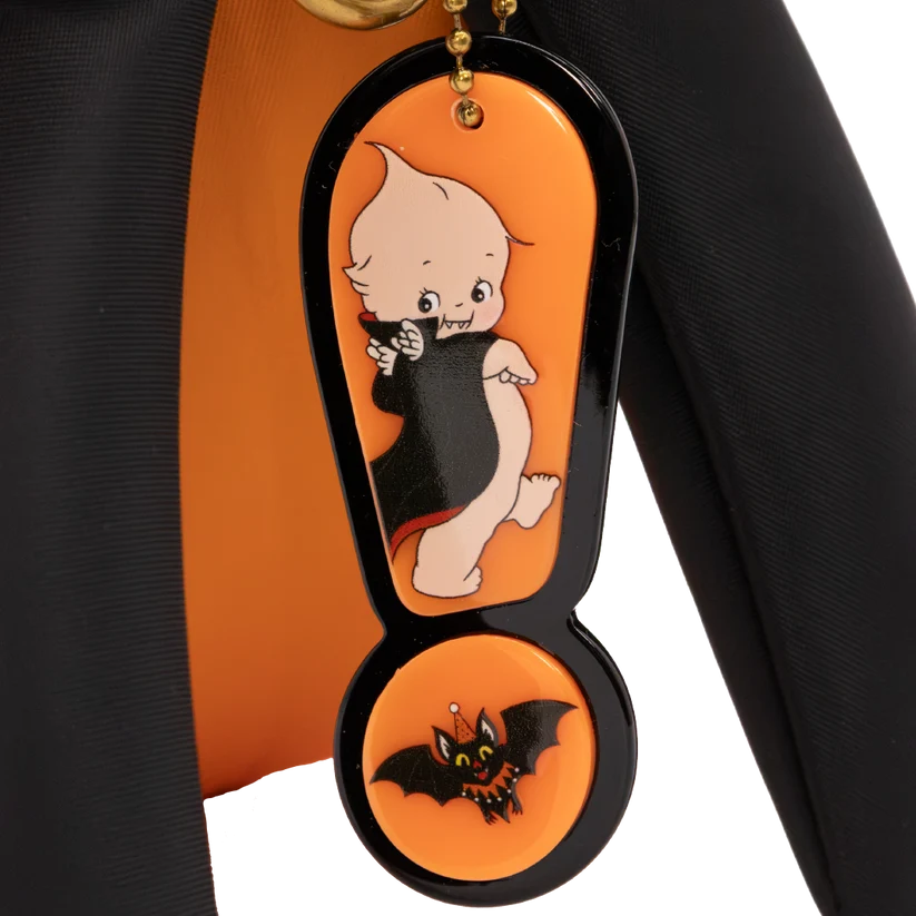 Kewpie Jack-O'-Lantern Padded Satin Crossbody Bag Whatever! Makes You Happy